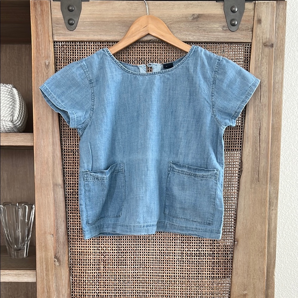 💚BUY 3 for $15💚 💚 GAP Girl’s Blue Denim Crop Top